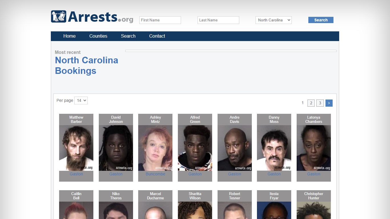 North Carolina Arrests and Inmate Search